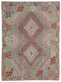 Tapis Kilim Afghan Old Style 174X233 Gris/Rouge (Laine, Afghanistan)