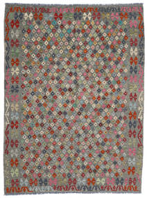  Kelim Afghan Old Style Matot 175X233 Harmaa/Punainen Carpetvista
