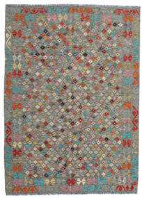 Kelim Afghan Old Stil Teppich 170X236 Grau/Braun Wolle, Afghanistan Carpetvista