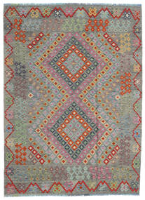 Kelim Afghan Old Style Tæppe 170X234 Grå/Brun Uld, Afghanistan Carpetvista