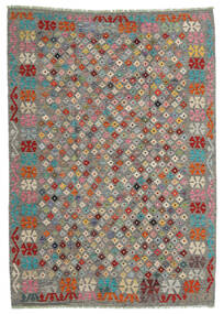 168X236 絨毯 キリム アフガン オールド スタイル オリエンタル グレー/茶色 (ウール, アフガニスタン) Carpetvista