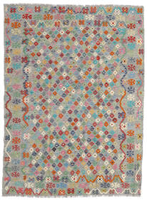  179X240 Kelim Afghan Old Style Matot Matto Harmaa/Keltainen Afganistan Carpetvista