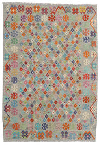 Kelim Afghan Old Stil Teppich 167X238 Grau/Beige Wolle, Afghanistan Carpetvista