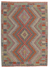  Kilim Afghan Old Style Tappeto 174X234 Di Lana Grigio/Marrone Carpetvista
