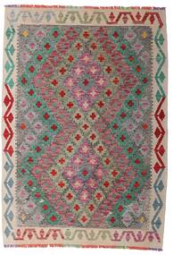 100X144 Alfombra Oriental Kilim Afghan Old Style Rojo/Gris (Lana, Afganistán) Carpetvista