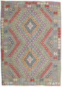 Kilim Afghan Old Style Rug 174X241 Grey/Orange Wool, Afghanistan Carpetvista