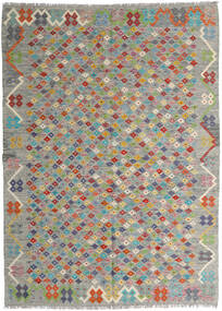 175X243 絨毯 キリム アフガン オールド スタイル オリエンタル グレー/イエロー (ウール, アフガニスタン) Carpetvista
