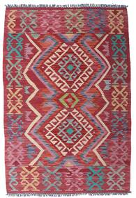 絨毯 オリエンタル キリム アフガン オールド スタイル 99X151 レッド/グレー (ウール, アフガニスタン)