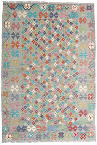 Kelim Afghan Old Stil Teppich 163X236 Grau/Grün Wolle, Afghanistan Carpetvista