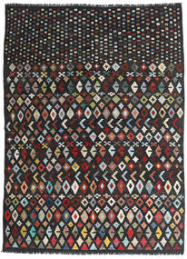 171X233 Kelim Modern Teppich Moderner Dunkelgrau/Rot (Wolle, Afghanistan) Carpetvista