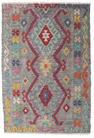  Kelim Afghan Old Style Matot 100X148 Harmaa/Punainen Carpetvista