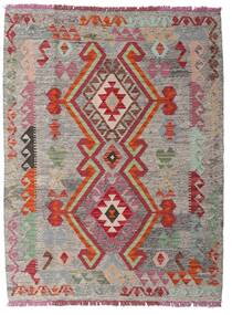 109X136 Kilim Afghan Old Style Rug Oriental Red/Light Grey (Wool, Afghanistan) Carpetvista