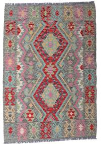 絨毯 オリエンタル キリム アフガン オールド スタイル 103X148 グレー/レッド (ウール, アフガニスタン)