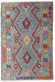  Kilim Afegão Old Style Tapete 97X147 Lã Cinzento/Vermelho Pequeno Carpetvista