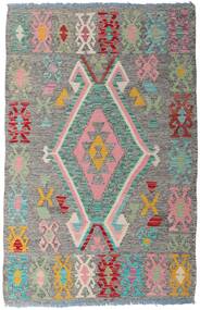  Kilim Afegão Old Style Tapete 98X153 Lã Cinzento/Bege Pequeno Carpetvista
