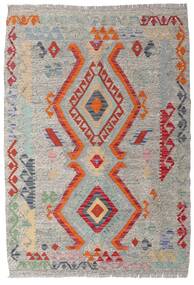  Kilim Afegão Old Style Tapete 103X148 Lã Cinzento/Bege Pequeno Carpetvista