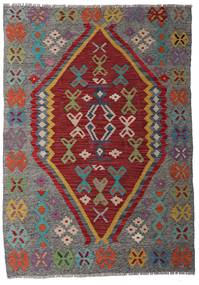 102X144 絨毯 オリエンタル キリム アフガン オールド スタイル レッド/グレー (ウール, アフガニスタン) Carpetvista