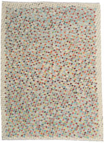 Kelim Afghan Old Stil Teppich 212X287 Gelb/Grau Wolle, Afghanistan Carpetvista