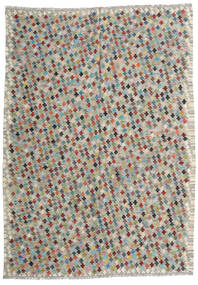 絨毯 オリエンタル キリム アフガン オールド スタイル 210X287 グレー/ベージュ (ウール, アフガニスタン)