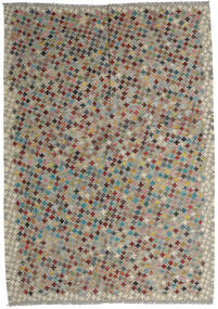 209X292 絨毯 キリム アフガン オールド スタイル オリエンタル グレー/茶色 (ウール, アフガニスタン) Carpetvista