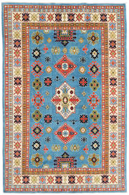  Orientalischer Kazak Fine Teppich 208X315 Blau/Grau Wolle, Afghanistan Carpetvista