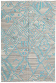 200X294 Tappeto Kilim Moderni Moderno Grigio/Beige (Lana, Afghanistan) Carpetvista
