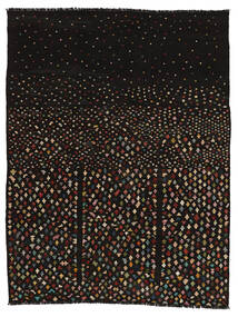  Kilim Moderne Tapis 214X276 De Laine Noir/Marron Carpetvista
