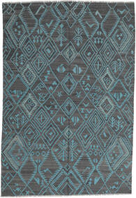 197X291 Kelim Modern Teppich Moderner Dunkelgrau/Grau (Wolle, Afghanistan) Carpetvista