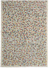 203X286 Kelim Afghan Old Stil Teppich Orientalischer Gelb/Grau (Wolle, Afghanistan) Carpetvista
