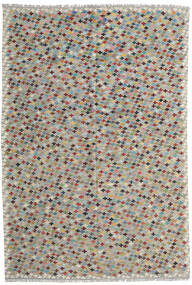 絨毯 オリエンタル キリム アフガン オールド スタイル 210X294 グレー/茶色 (ウール, アフガニスタン)