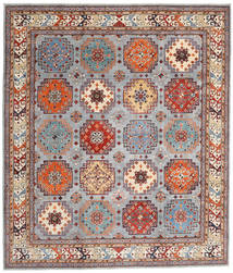  Oriental Kazak Fine Rug 254X294 Red/Grey Large Wool, Afghanistan Carpetvista