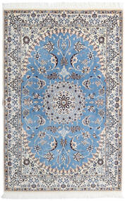 135X206 Tapis D'orient Naïn Fine 9La Bleu/Beige ( Perse/Iran) Carpetvista