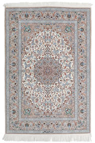  Isfahan Urdimbre De Seda Alfombra 110X160 Persa Gris/Beige Pequeño Carpetvista