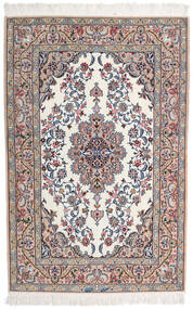 絨毯 イスファハン 絹の縦糸 署名 Intashari 109X166 グレー/ベージュ (ウール, ペルシャ/イラン)