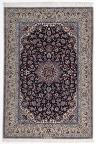  Persian Isfahan Silk Warp Rug 160X235 Grey/Dark Purple Carpetvista