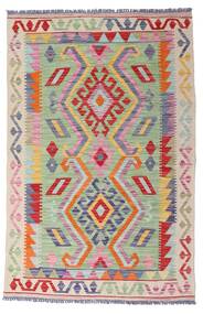  キリム アフガン オールド スタイル 絨毯 99X151 ウール グリーン/ベージュ 小 Carpetvista