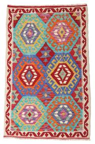 Tapis D'orient Kilim Afghan Old Style 98X154 Rouge/Beige (Laine, Afghanistan)