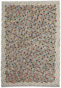204X293 Kelim Afghan Old Stil Teppich Orientalischer Grau/Braun (Wolle, Afghanistan) Carpetvista