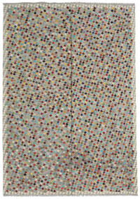 205X293 Kelim Afghan Old Stil Teppich Orientalischer Grau/Braun (Wolle, Afghanistan) Carpetvista