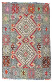  Kilim Afghan Old Style Tappeto 98X152 Di Lana Grigio/Rosso Piccolo Carpetvista