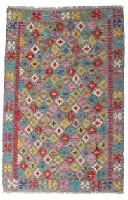 96X149 Kelim Afghan Old Stil Teppich Orientalischer Grau/Rot (Wolle, Afghanistan) Carpetvista