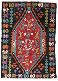 107X150 絨毯 オリエンタル キリム アフガン オールド スタイル レッド/ダークグレー (ウール, アフガニスタン) Carpetvista