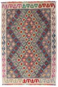 98X145 Kelim Afghan Old Style Matta Orientalisk Ljusgrå/Brun (Ull, Afghanistan) Carpetvista