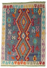 絨毯 キリム アフガン オールド スタイル 106X151 グレー/レッド (ウール, アフガニスタン)