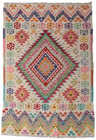 102X151 Kelim Afghan Old Stil Teppich Orientalischer Orange/Rot (Wolle, Afghanistan) Carpetvista