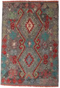 96X139 Kelim Afghan Old Style Teppe Orientalsk Rød/Mørk Grå (Ull, Afghanistan) Carpetvista