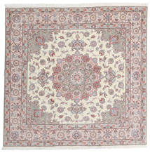  198X201 Tabriz 60 Raj Silk Warp Rug Wool, Carpetvista