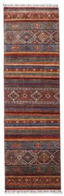 75X247 絨毯 Shabargan モダン 廊下 カーペット レッド/茶色 (ウール, アフガニスタン) Carpetvista
