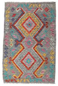  Kilim Afegão Old Style Tapete 79X121 Lã Cinzento/Vermelho Pequeno Carpetvista