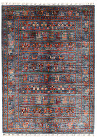 179X244 Shabargan Tæppe Moderne Rød/Mørkegrå (Uld, Afghanistan) Carpetvista